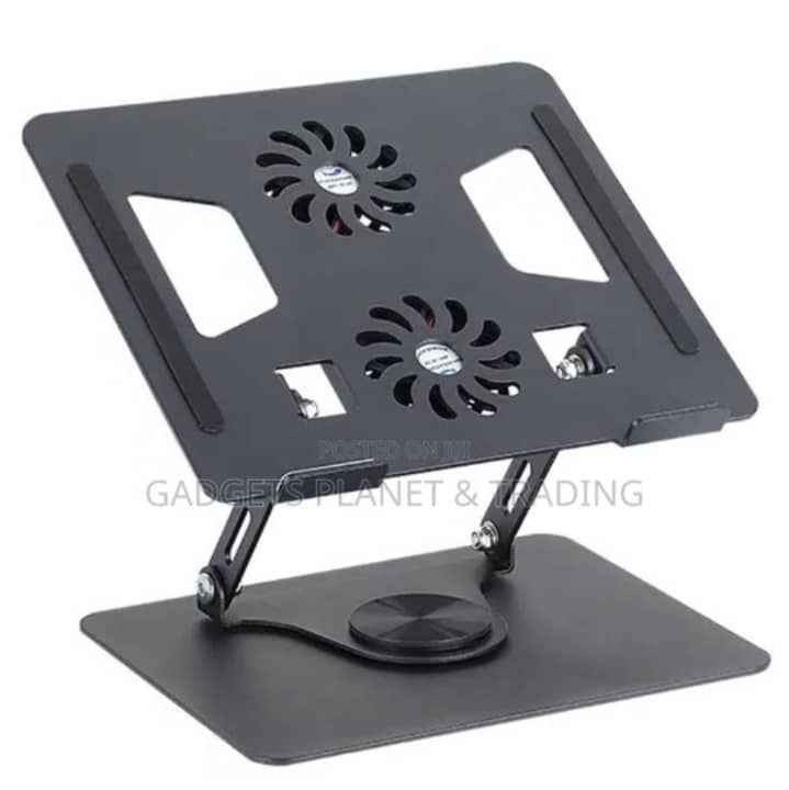 Rotating Aluminum Laptop Stand YL-906 2 Cooling Fans 15.6'inchs